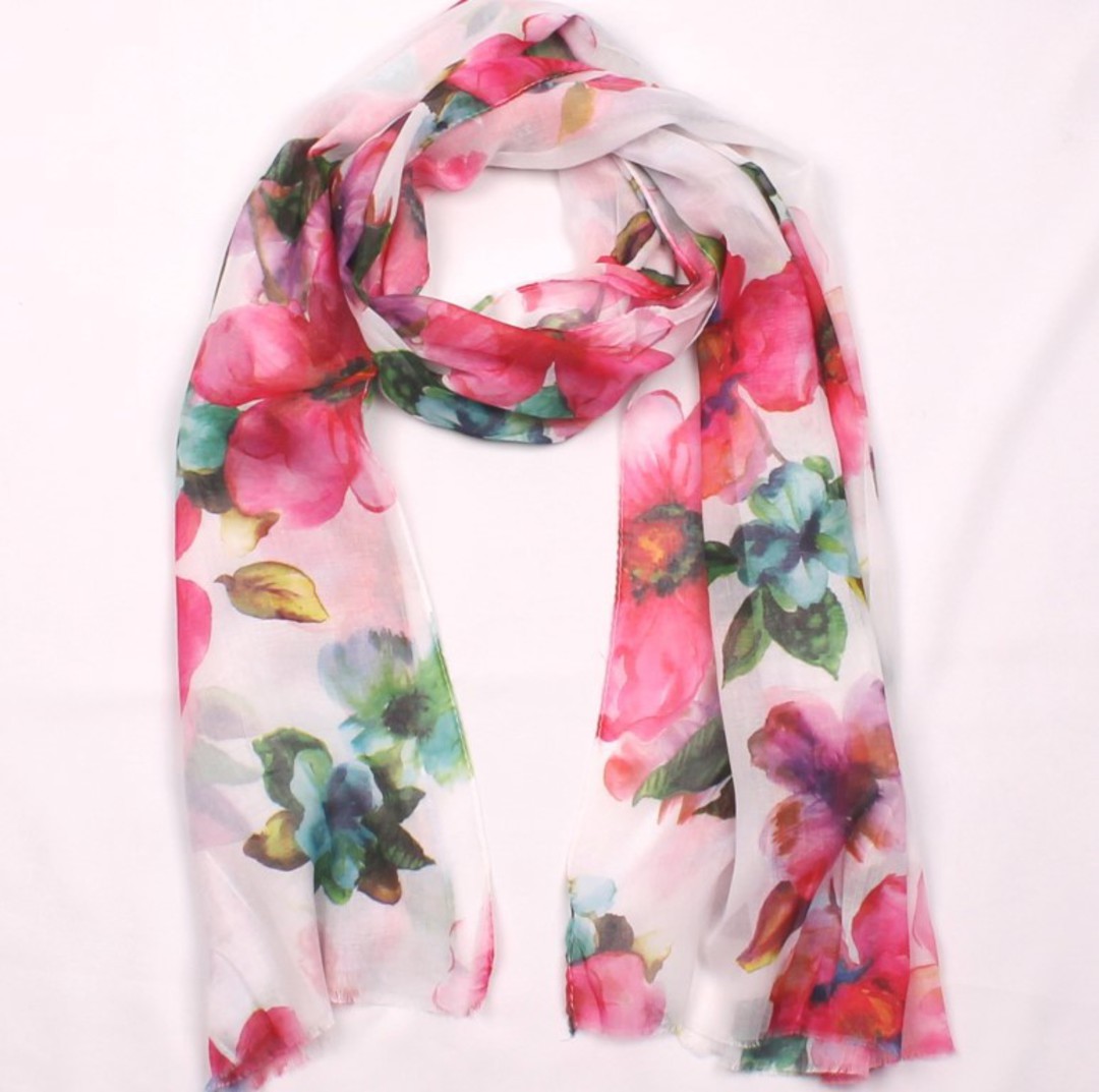 Alice & Lily printed  scarf floral pink Style:SC/4643PINK image 0